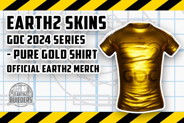 Earth2 Skin GDC 2024 Pure Gold Shirt Collectible