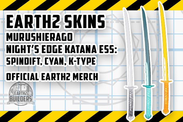 Earth 2 Skin Murushierago ESS Night's Edge - Katana Spindrift, Cyan, K-Type 500